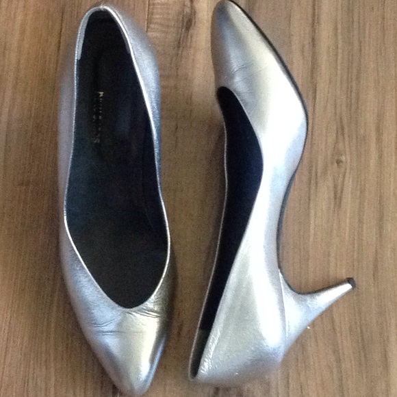 Silver leather Italian classic hills 8,5 - Picture 1 of 6